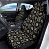 Four Eyed Cat And Roses Gold Print Pattern Car Seat Covers-grizzshop