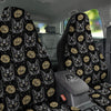 Four Eyed Cat And Roses Gold Print Pattern Car Seat Covers-grizzshop