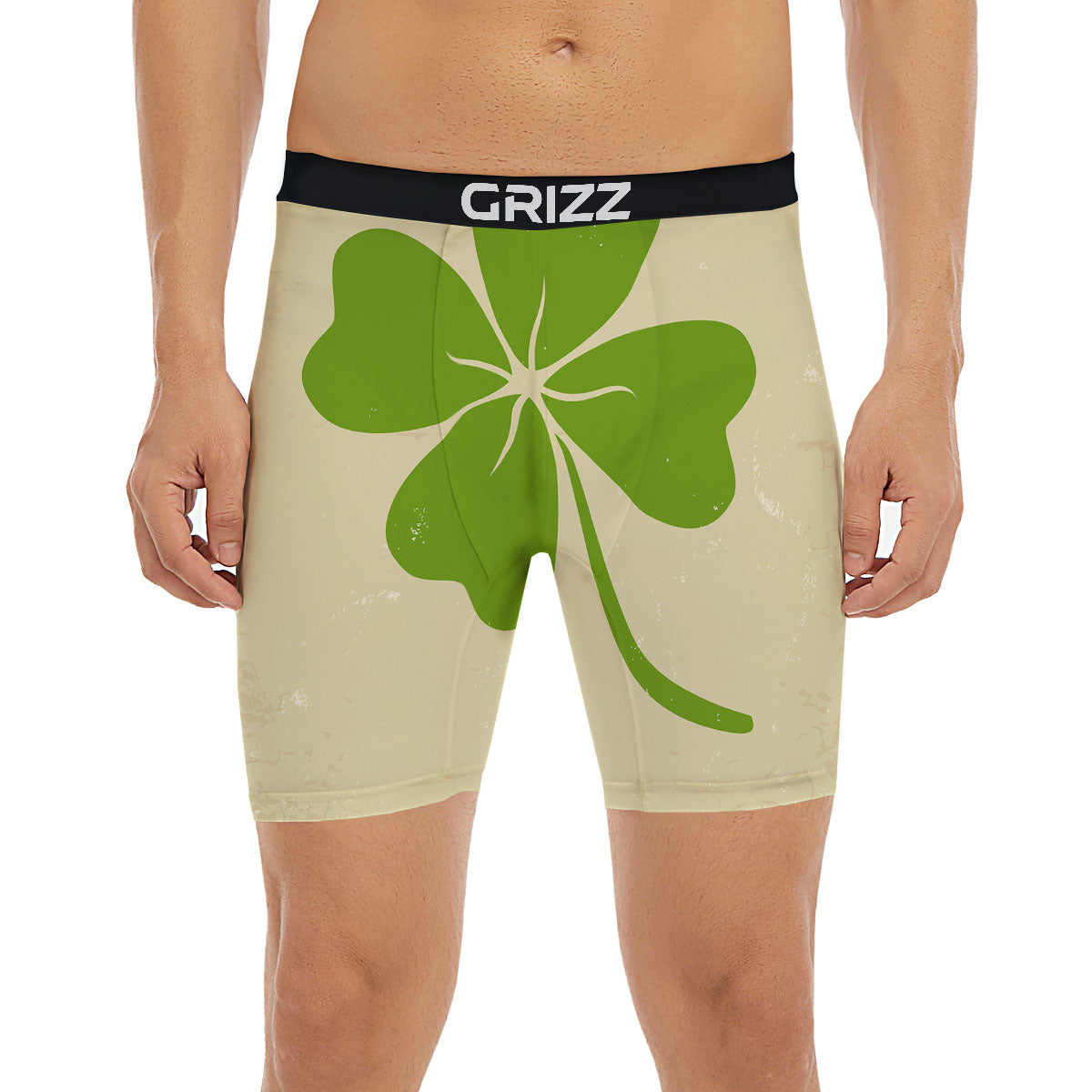 Four Leaf Clovers Irish Print Boxer Briefs-grizzshop