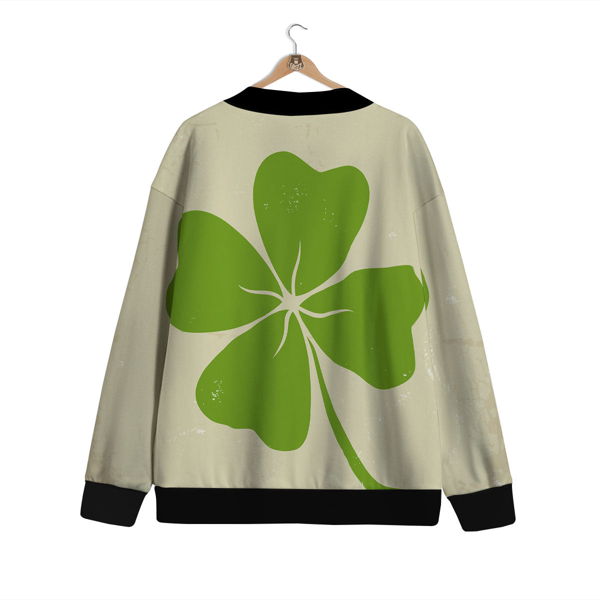 Four Leaf Clovers Irish Print Cardigan-grizzshop