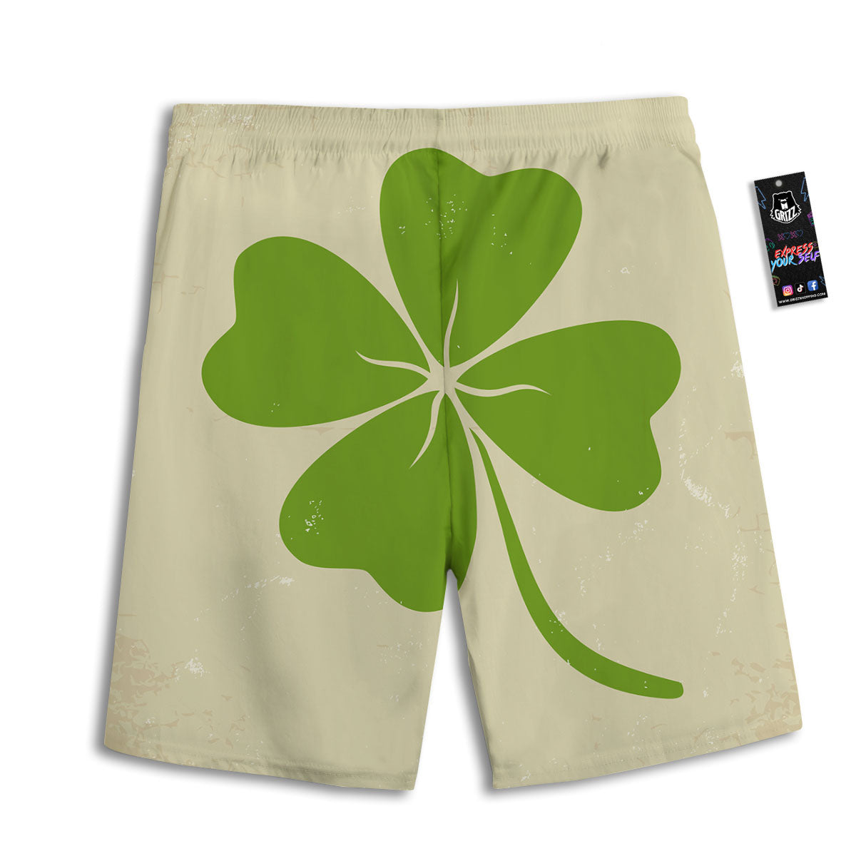 Four Leaf Clovers Irish Print Men's Athletic Shorts