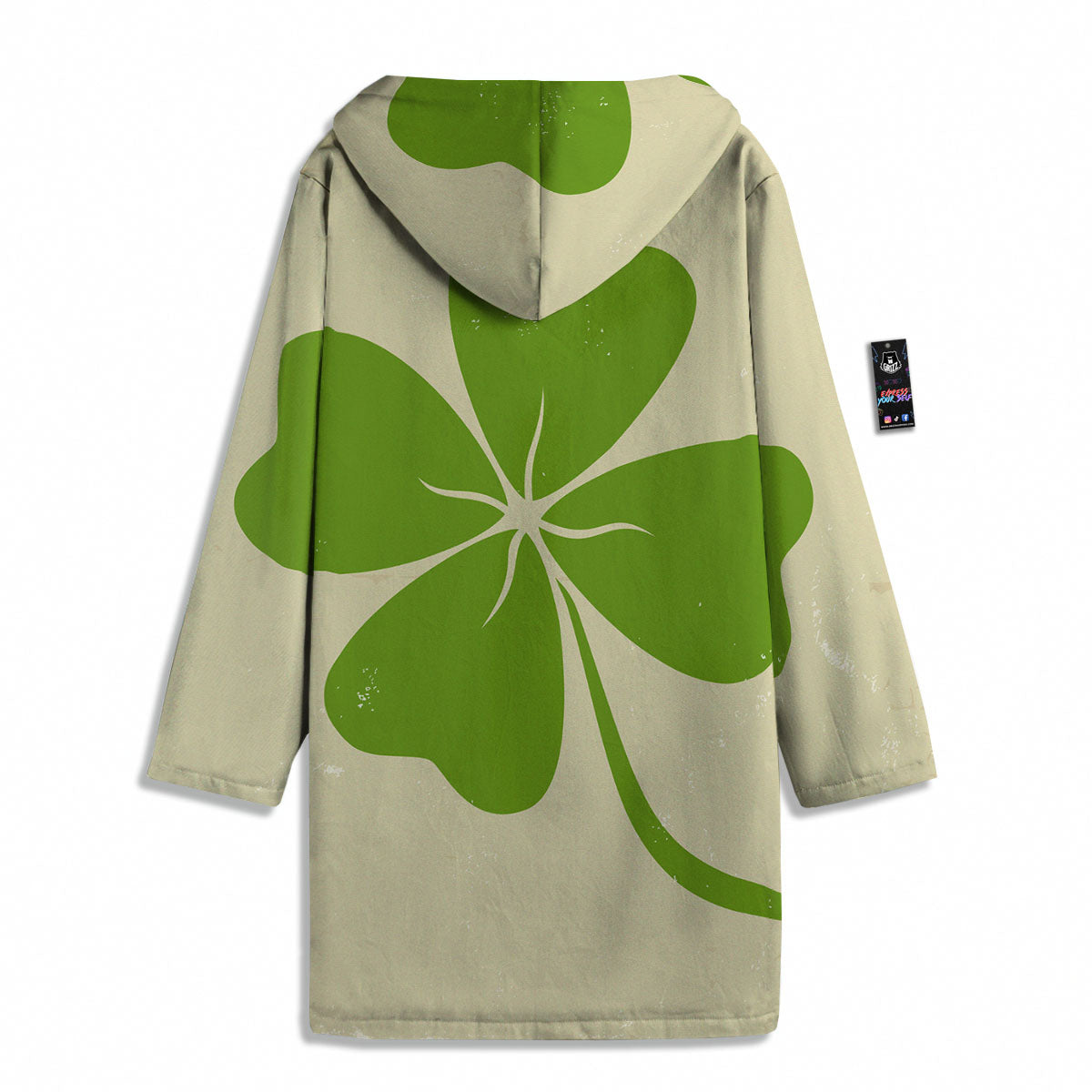 Four Leaf Clovers Irish Print Men's Windbreaker Jacket-grizzshop