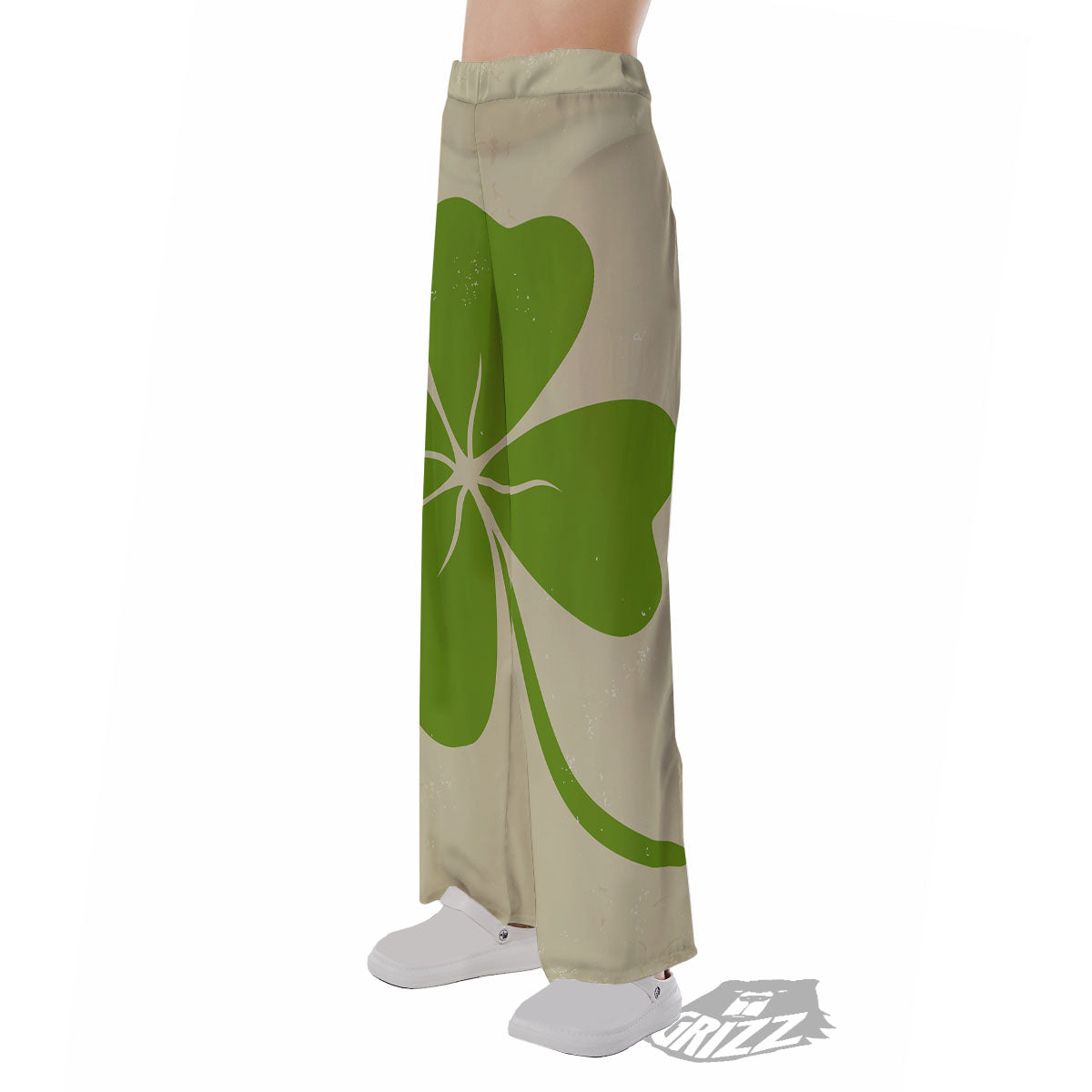 Four Leaf Clovers Irish Print Pajama Pants-grizzshop