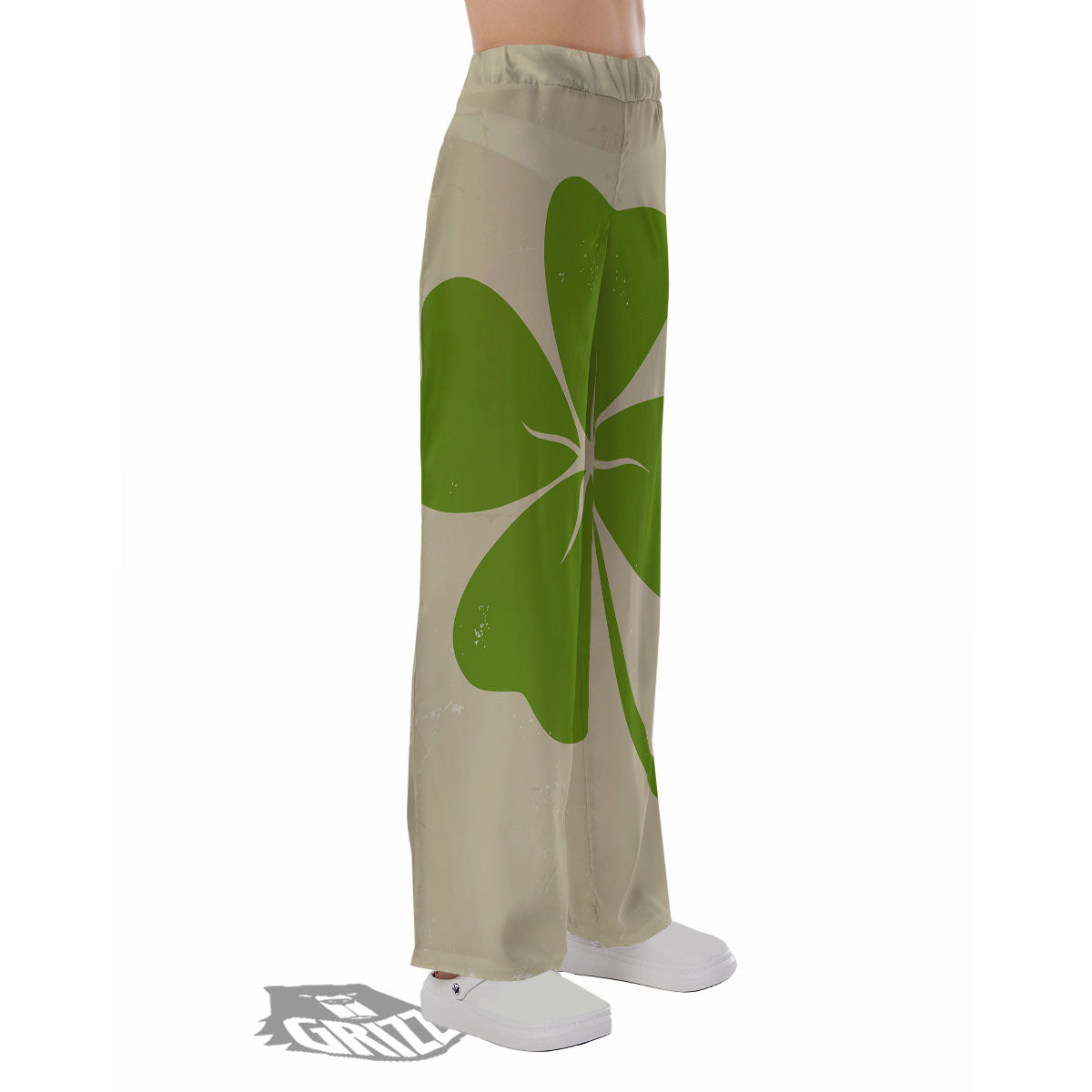 Four Leaf Clovers Irish Print Pajama Pants-grizzshop