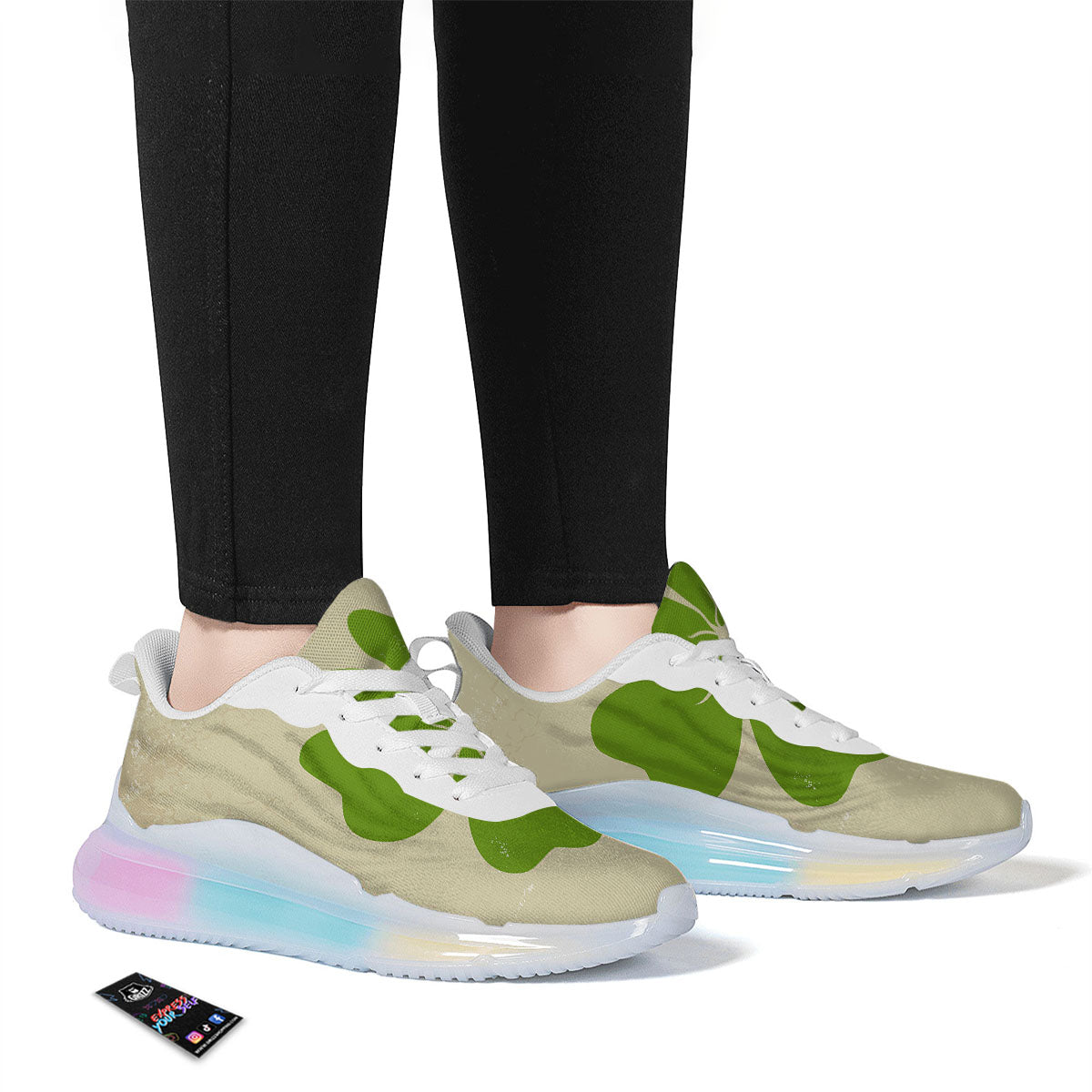 Four Leaf Clovers Irish Print Running Sneakers-grizzshop