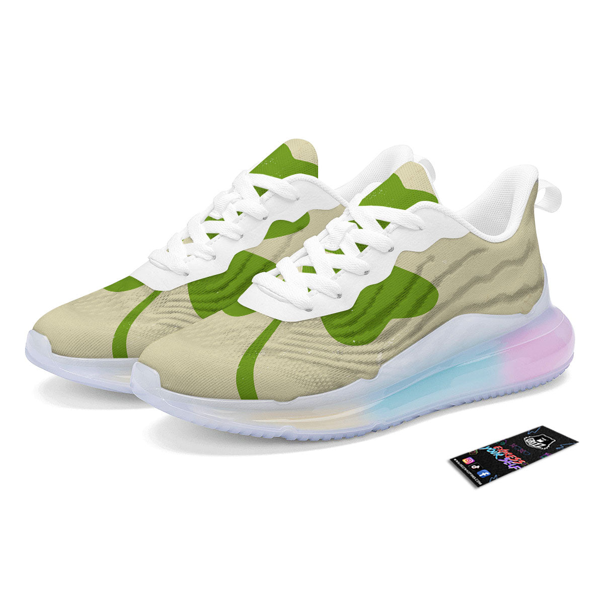 Four Leaf Clovers Irish Print Running Sneakers-grizzshop