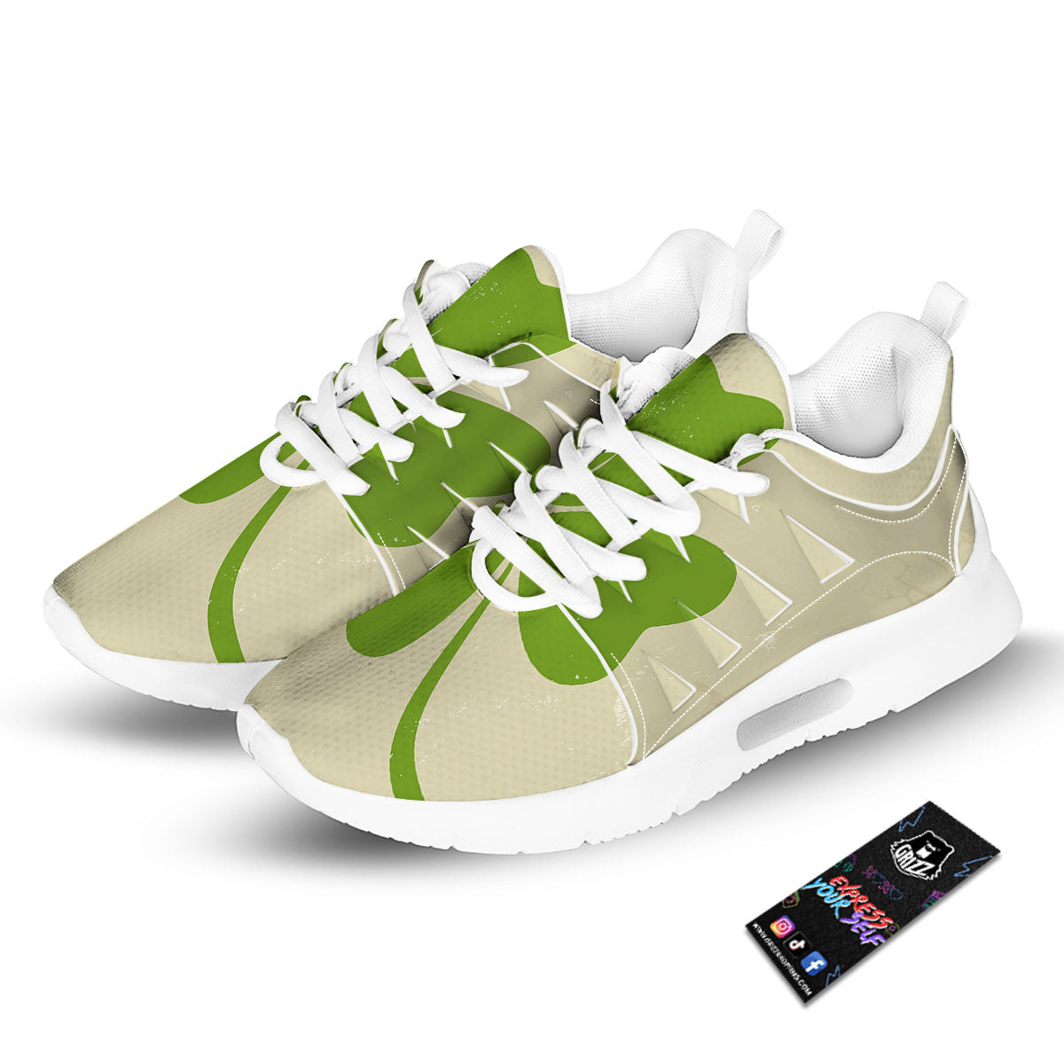 Four Leaf Clovers Irish Print Tennis Shoes-grizzshop