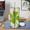 Four Leaf Clovers Irish Print Tumbler-grizzshop