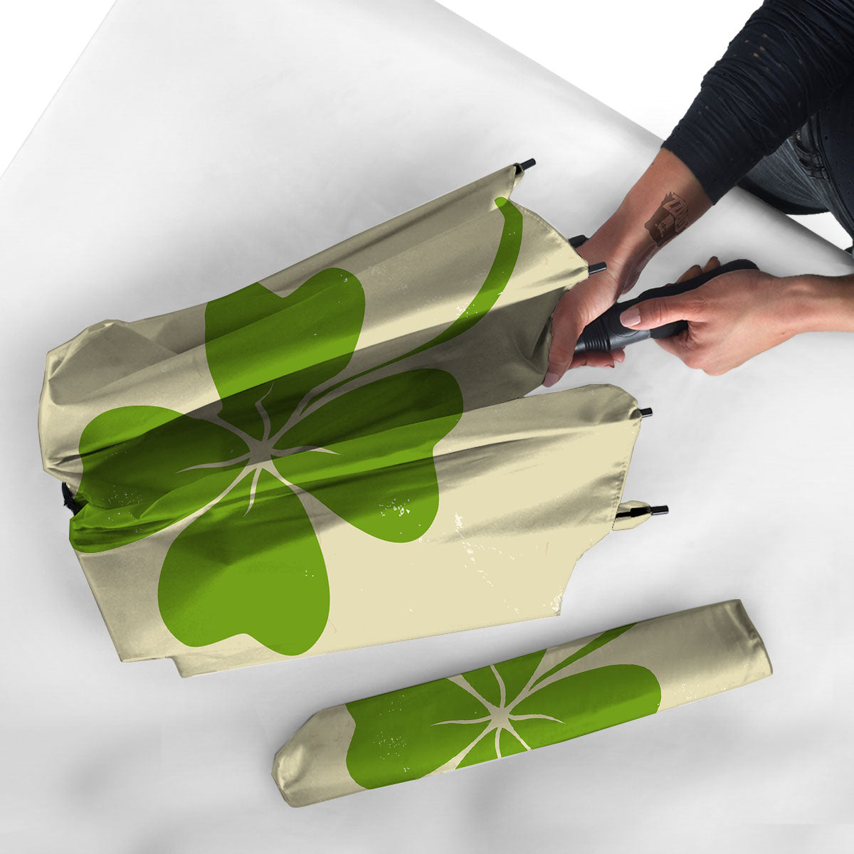 Four Leaf Clovers Irish Print Umbrella-grizzshop