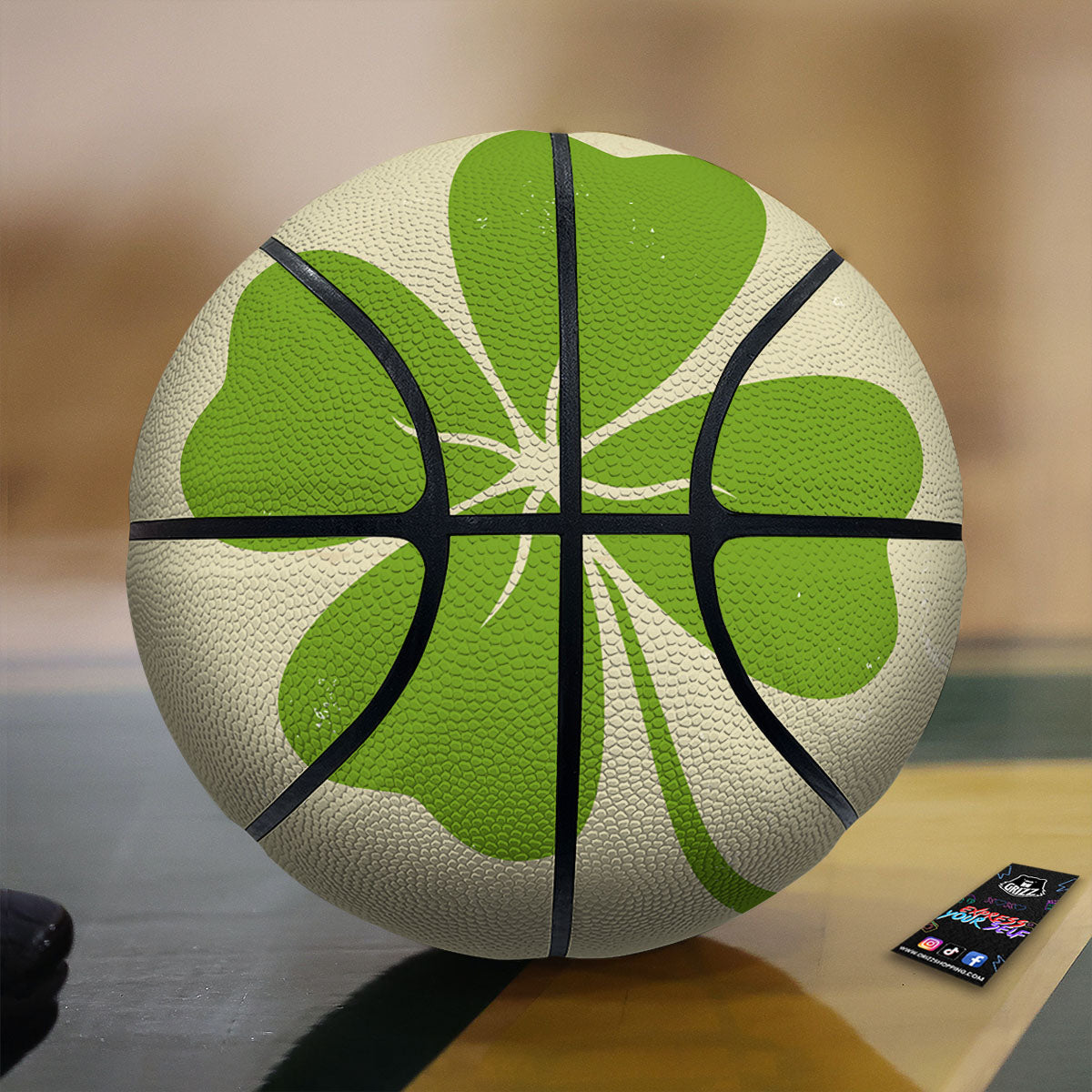 Four Leaf Clovers Irish Print Basketball