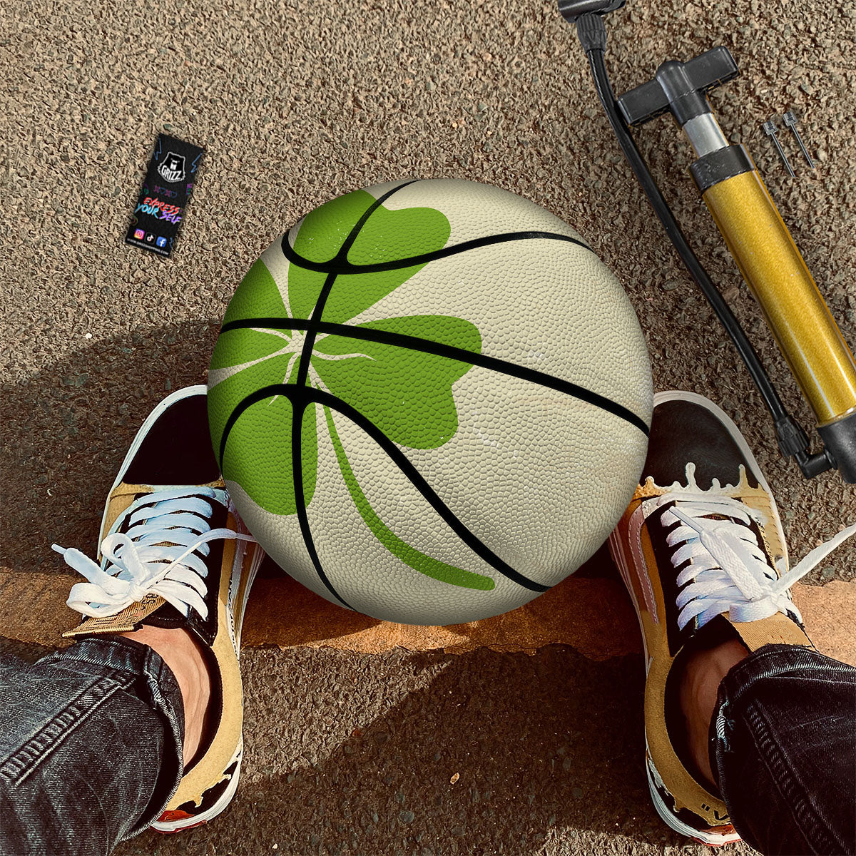 Four Leaf Clovers Irish Print Basketball