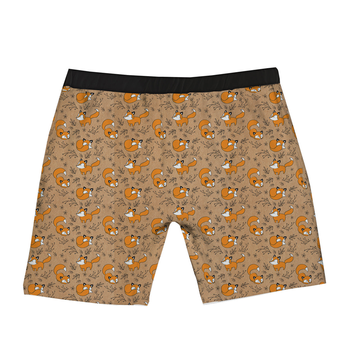 Fox Cartoon Print Pattern Boxer Briefs-grizzshop