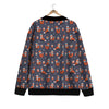 Fox Christmas Print Pattern Cardigan-grizzshop