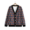 Fox Christmas Print Pattern Cardigan-grizzshop