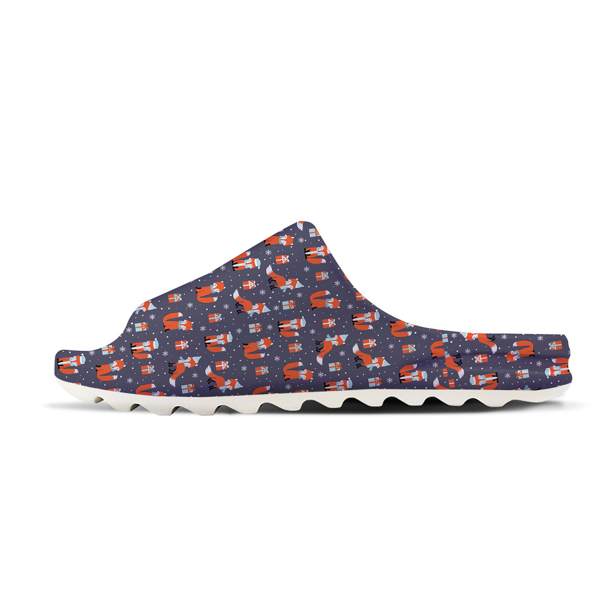Fox Christmas Print Pattern Sandals-grizzshop