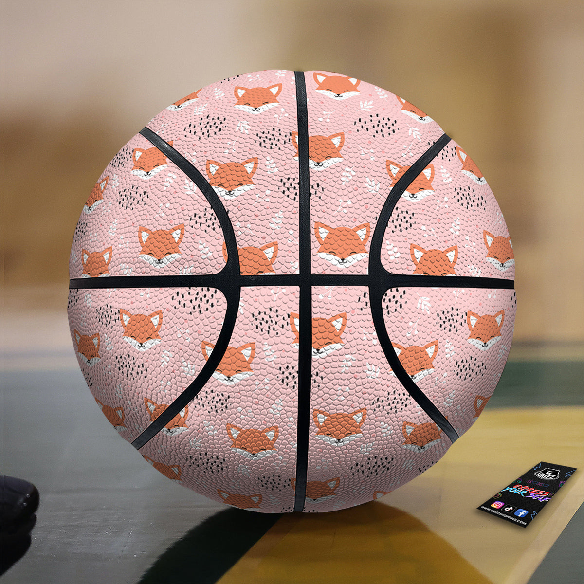 Fox Cute Print Pattern Basketball-grizzshop