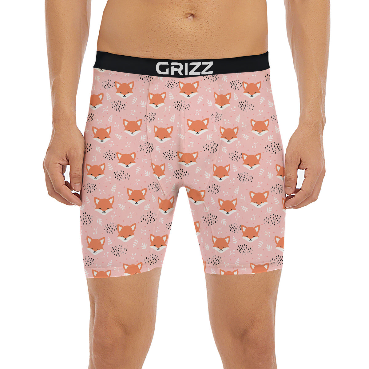 Fox Cute Print Pattern Boxer Briefs-grizzshop