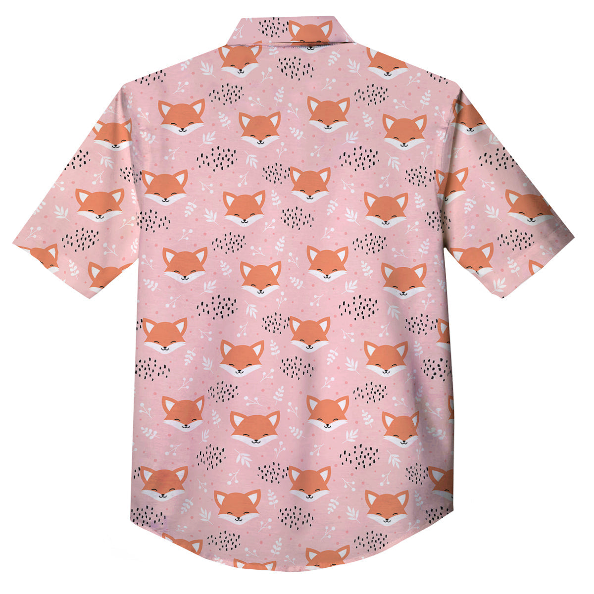 Fox Cute Print Pattern Button Up Shirt-grizzshop