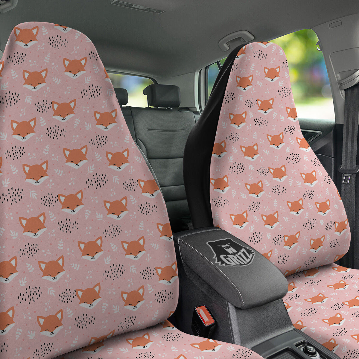 Fox Cute Print Pattern Car Seat Covers-grizzshop