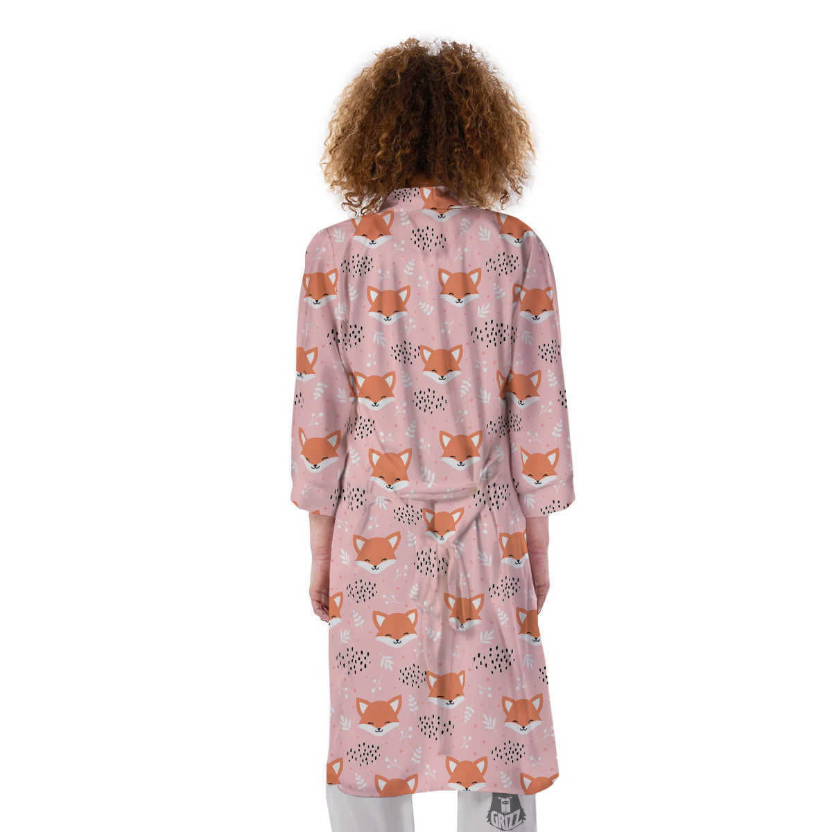 Fox Cute Print Pattern Kimono-grizzshop