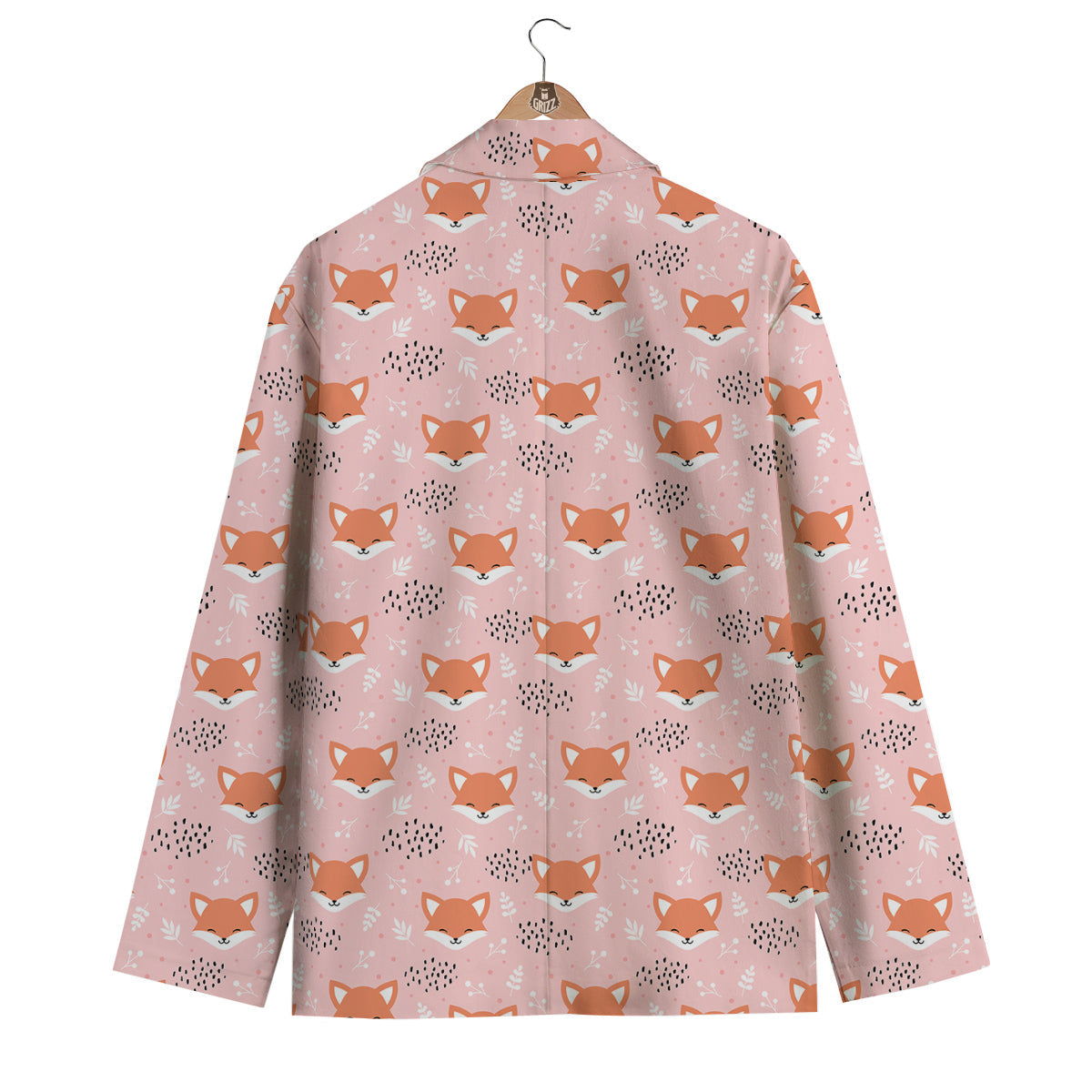 Fox Cute Print Pattern Men's Blazer-grizzshop