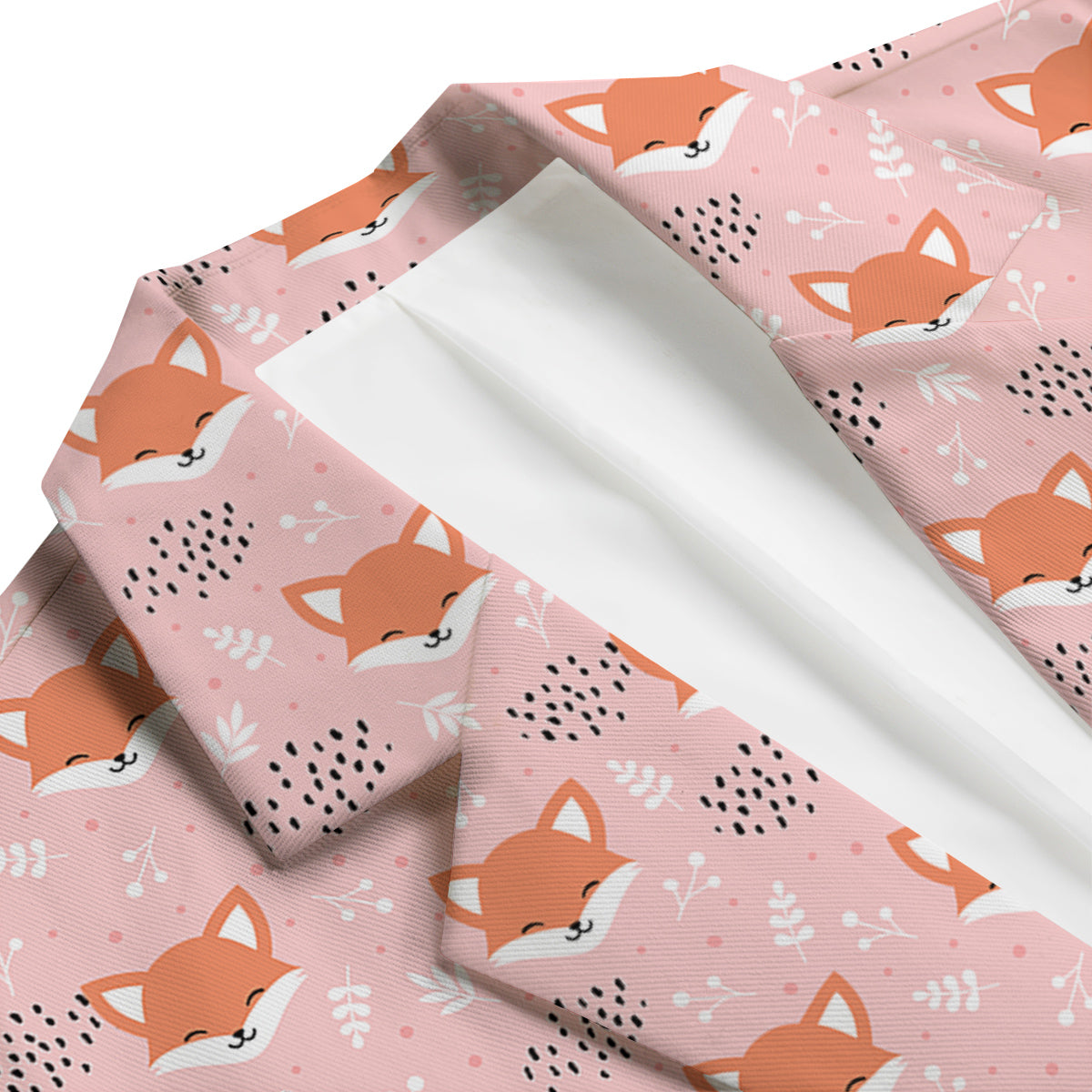 Fox Cute Print Pattern Men's Blazer-grizzshop
