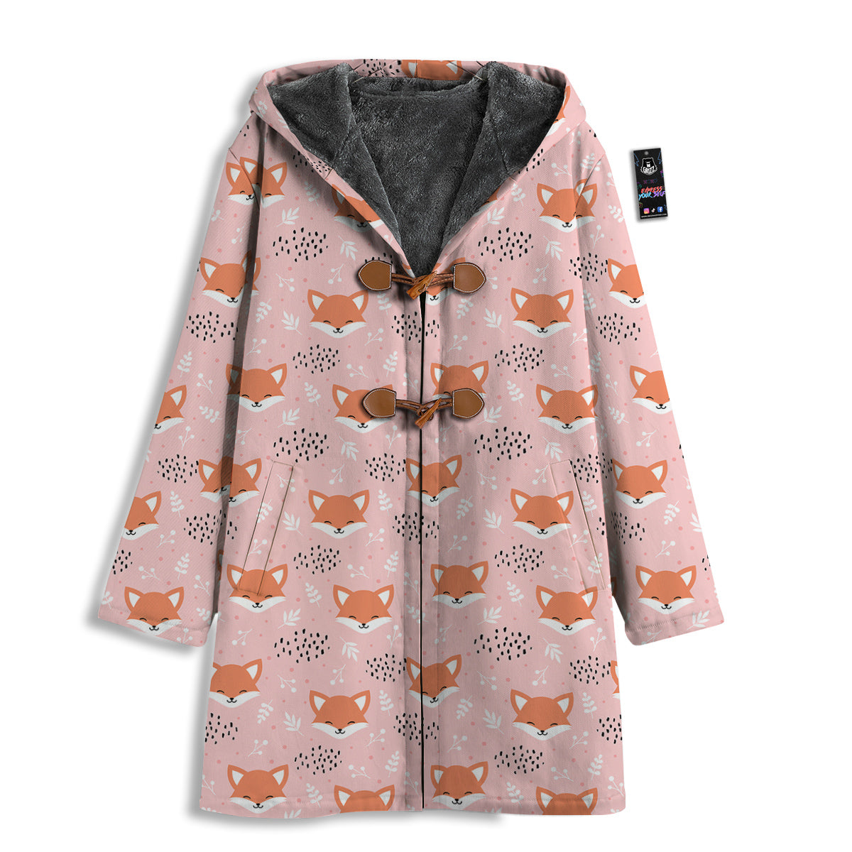 Fox Cute Print Pattern Men's Windbreaker Jacket-grizzshop
