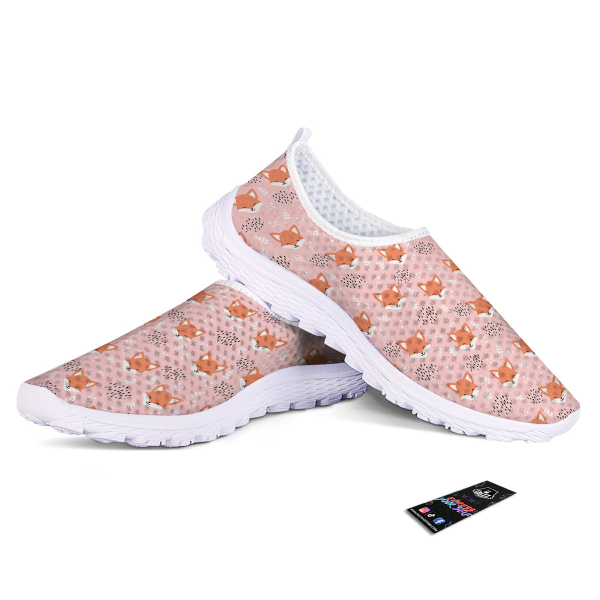 Fox Cute Print Pattern Nurse Shoes-grizzshop