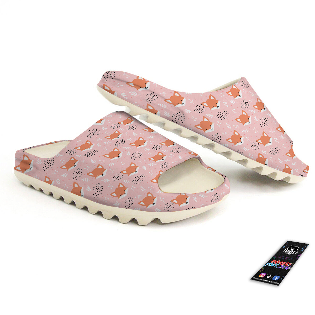 Fox Cute Print Pattern Sandals-grizzshop