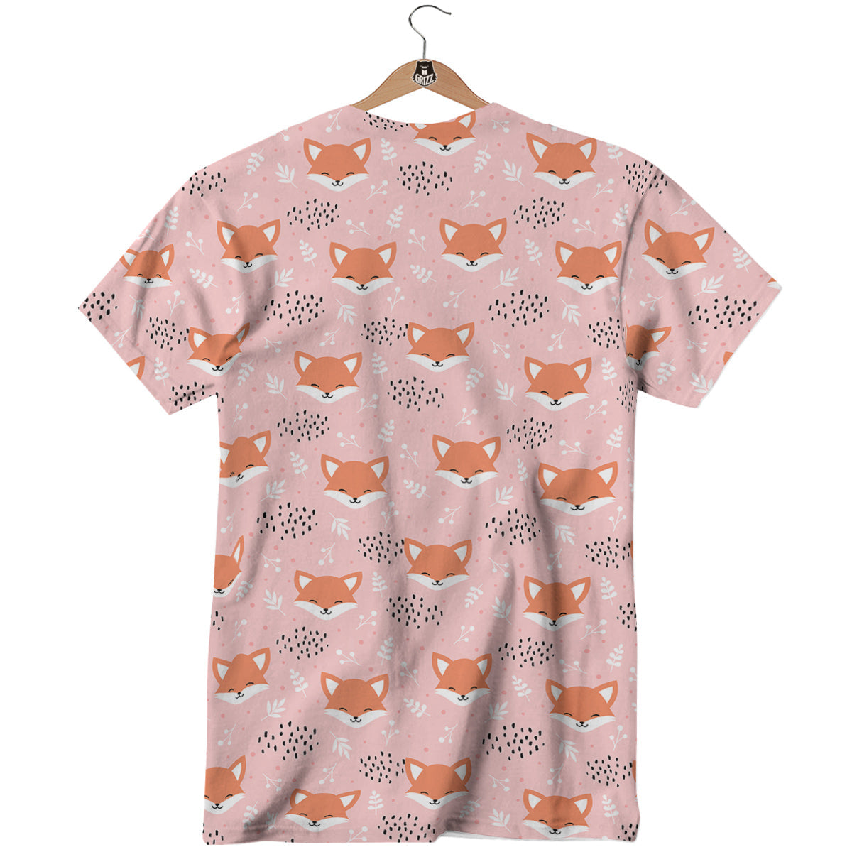Fox Cute Print Pattern T-Shirt-grizzshop