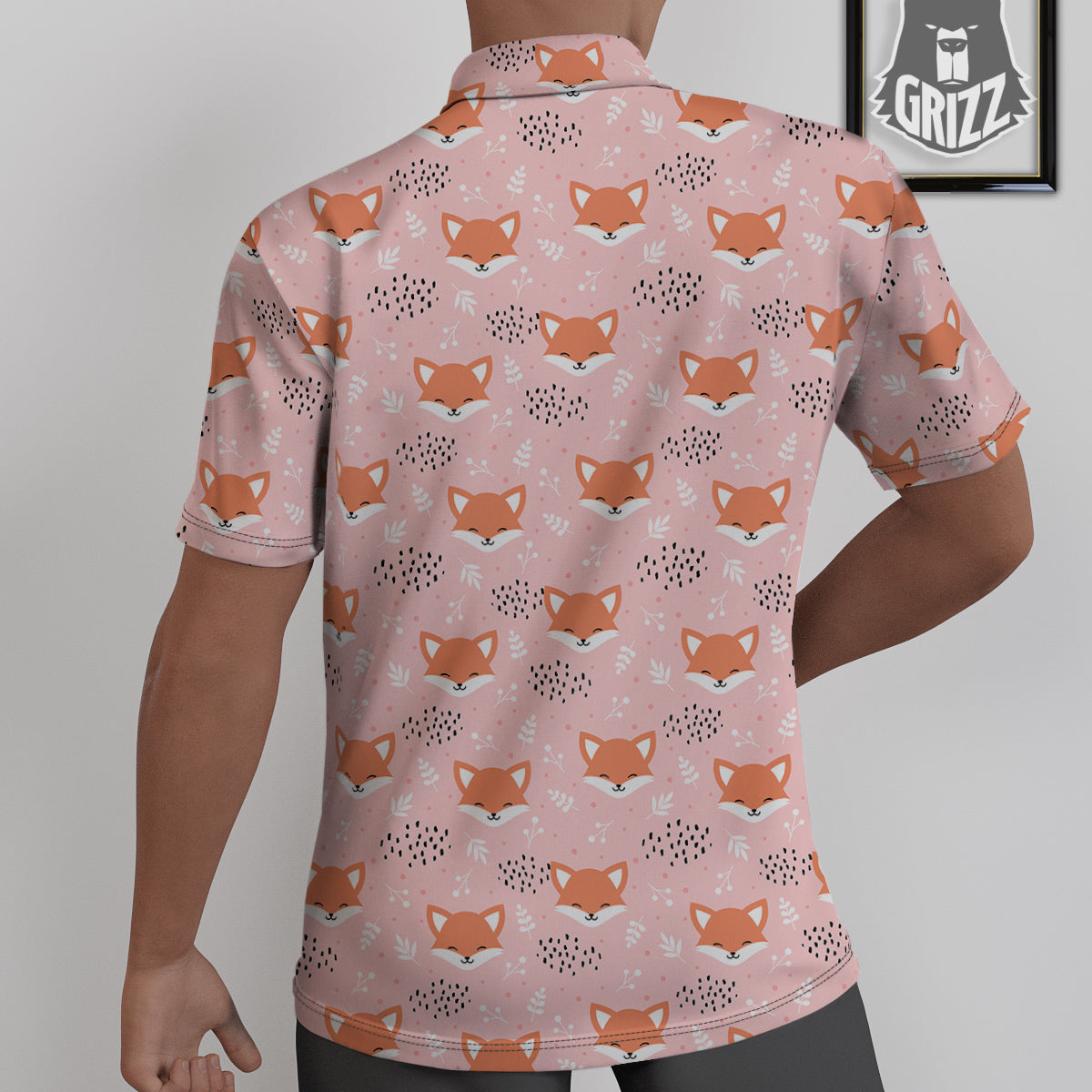 Fox Cute Print Pattern Untucked Shirts-grizzshop