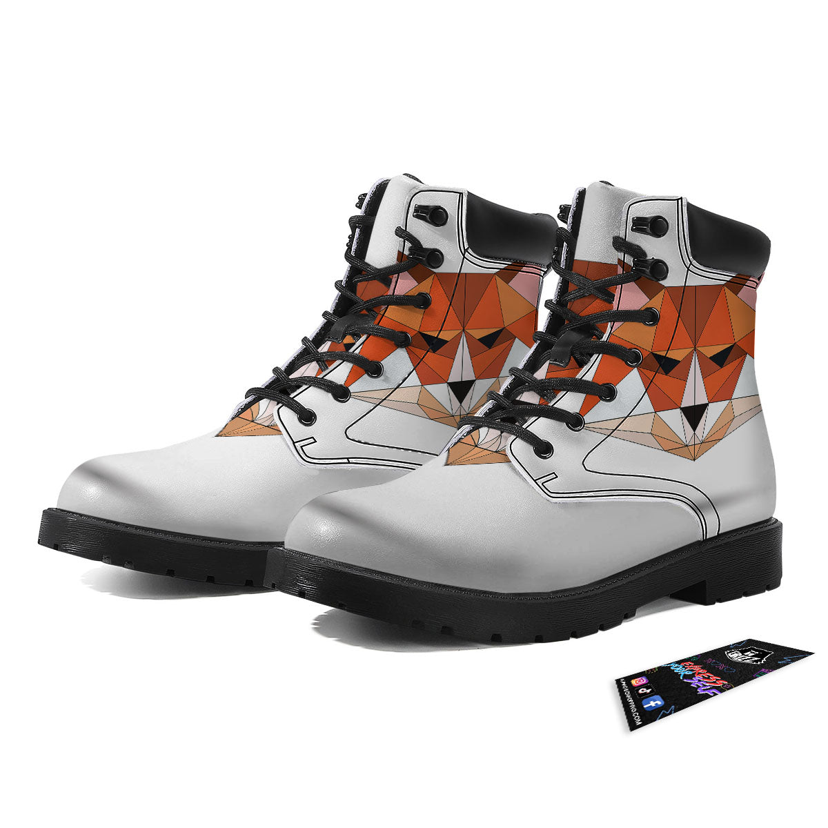 Fox Geometric Print Boots-grizzshop