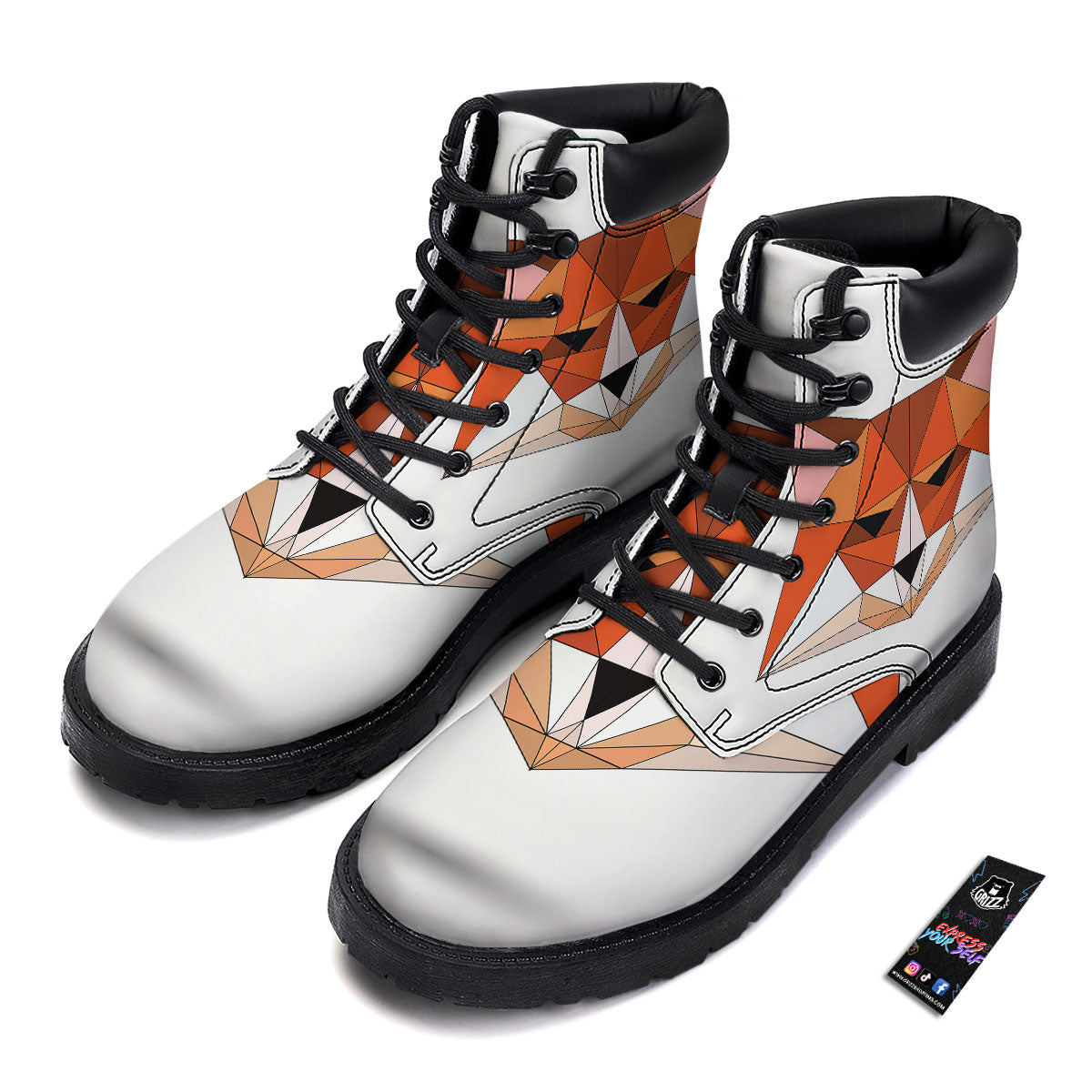 Fox Geometric Print Boots-grizzshop