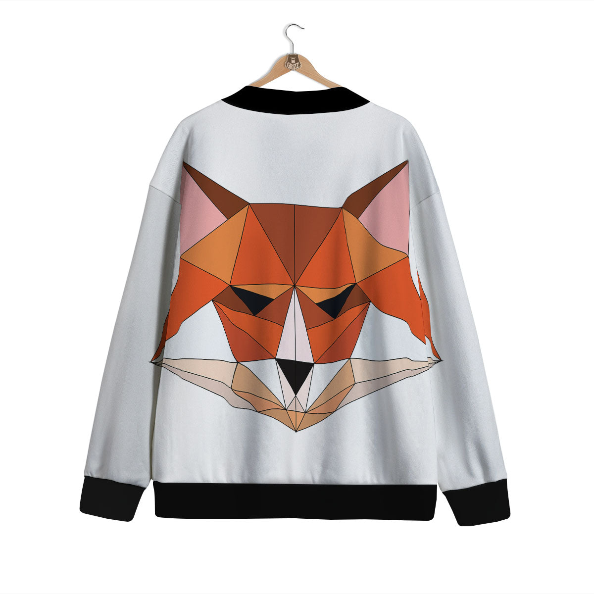 Fox Geometric Print Cardigan-grizzshop