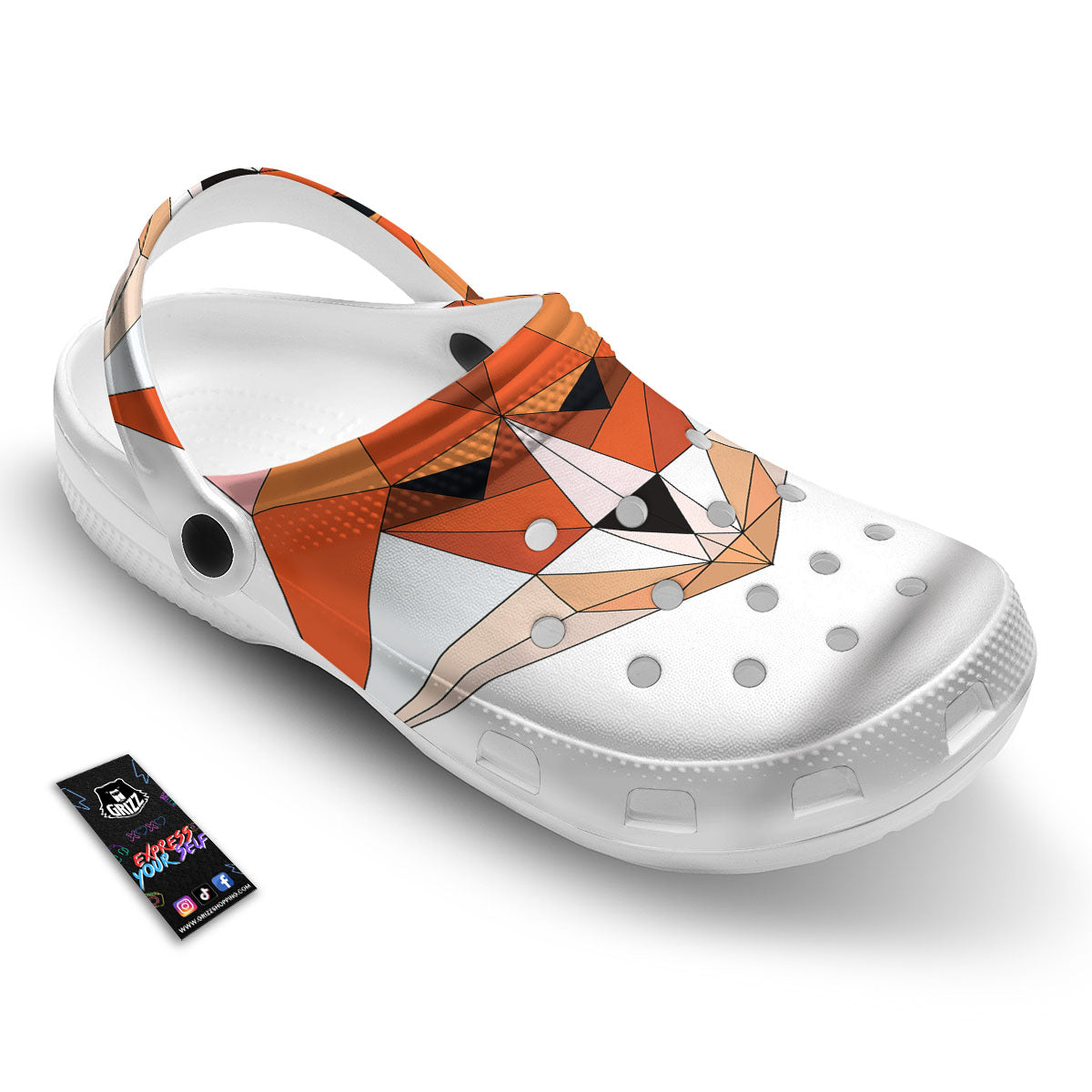 Fox Geometric Print Clog-grizzshop