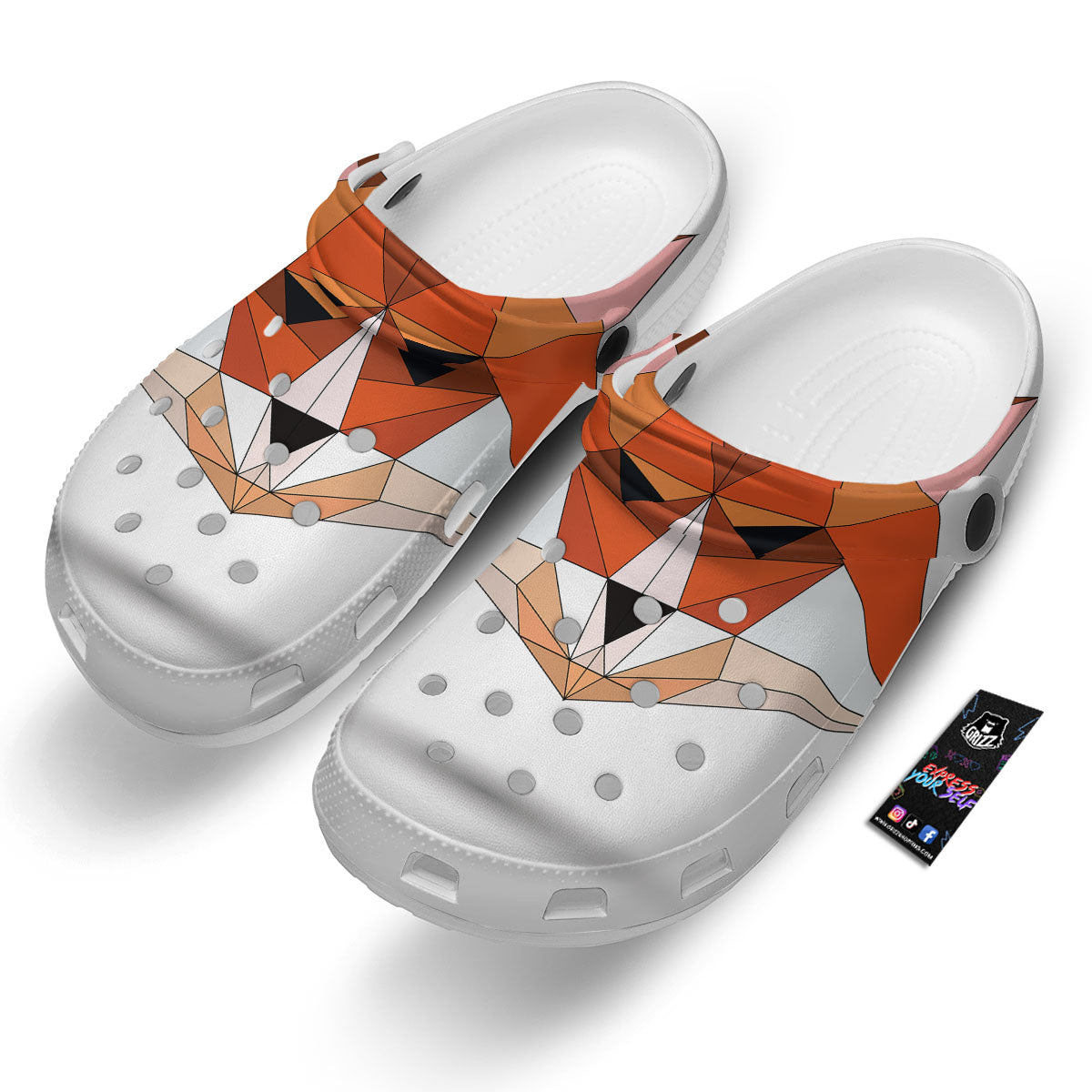 Fox Geometric Print Clog-grizzshop