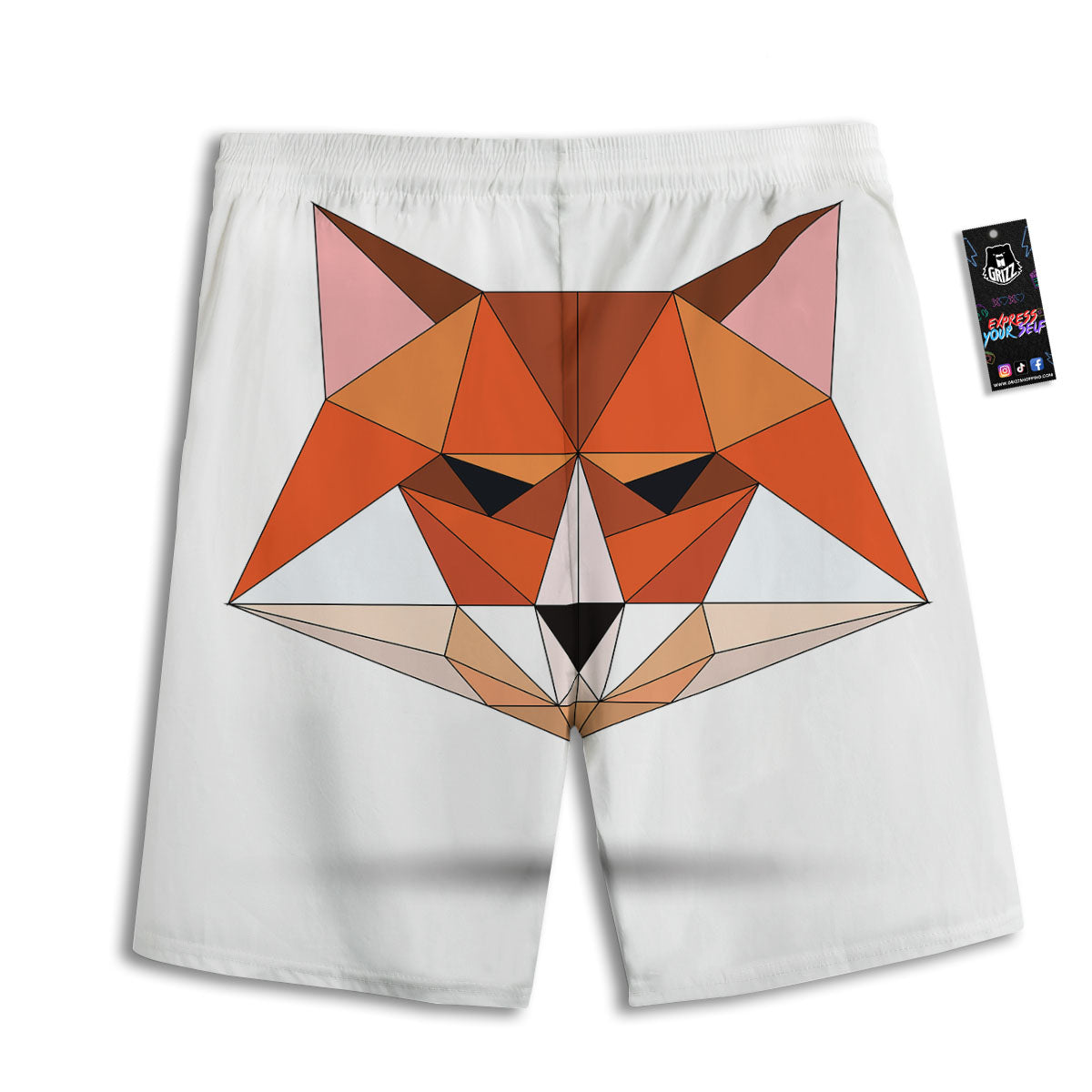 Geometric Shape Pastel Print Pattern Men's Athletic Shorts