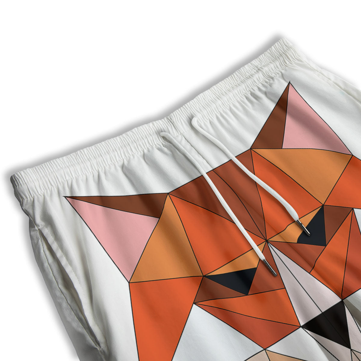 Geometric Shape Pastel Print Pattern Men's Athletic Shorts