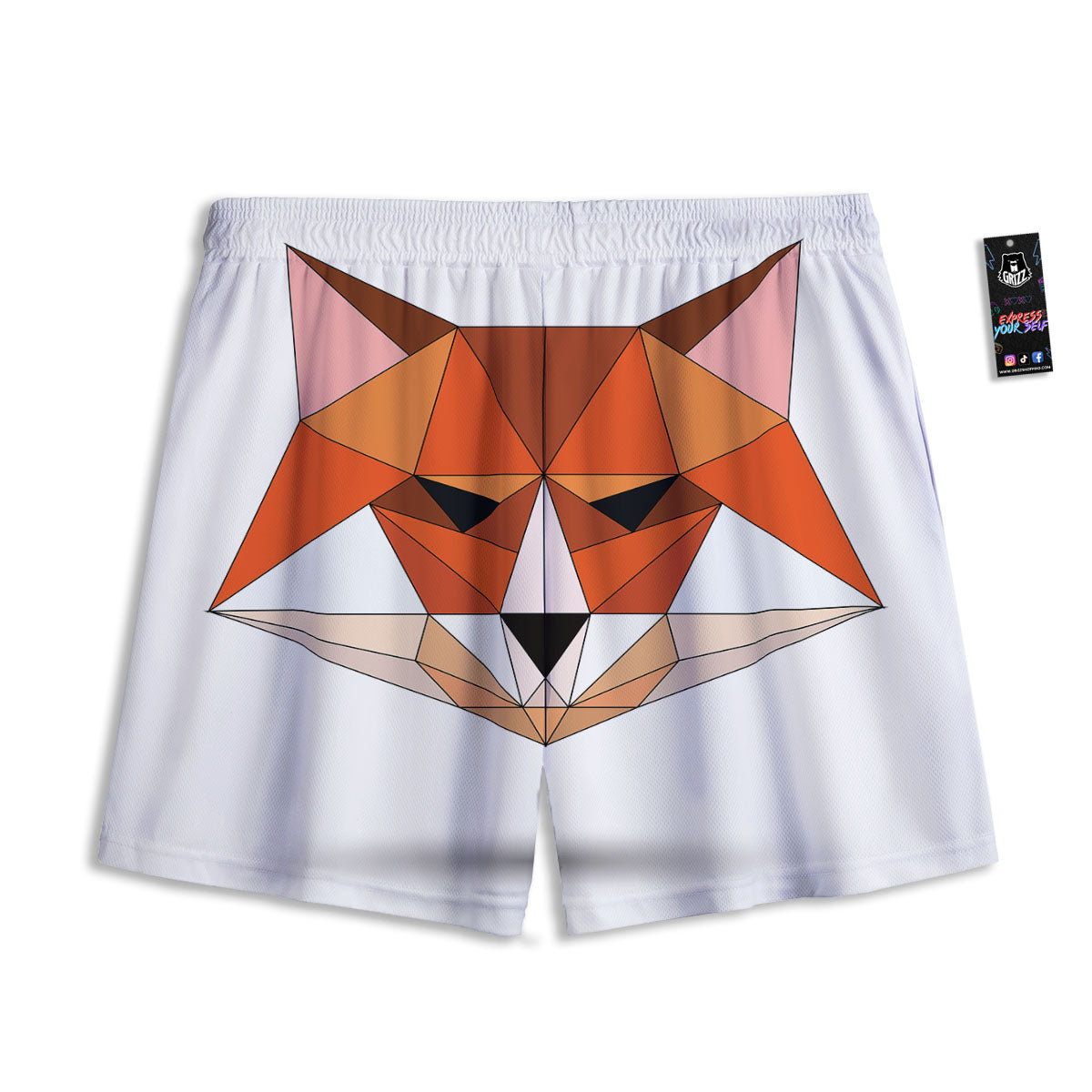 Fox Geometric Print Mesh Shorts