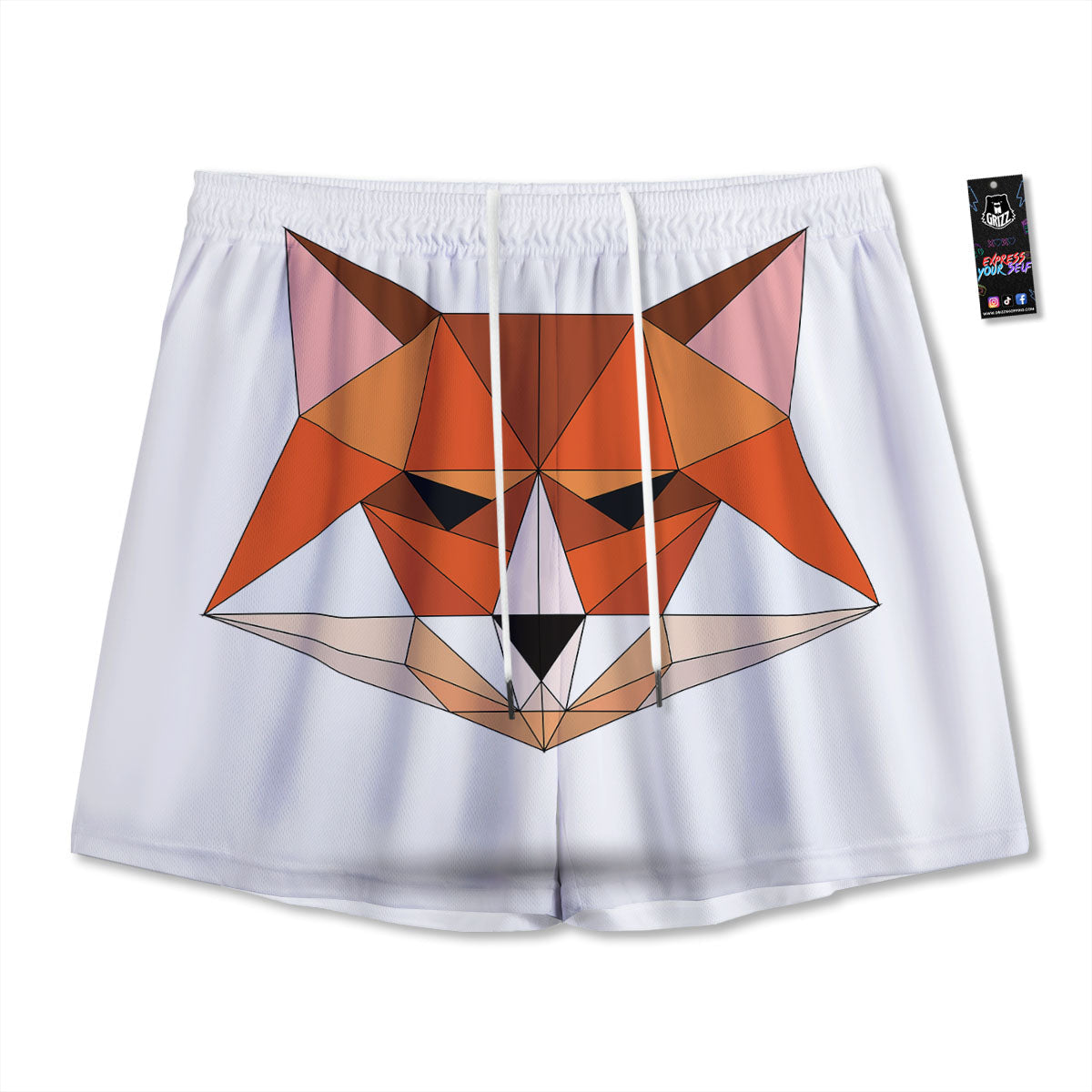 Fox Geometric Print Mesh Shorts