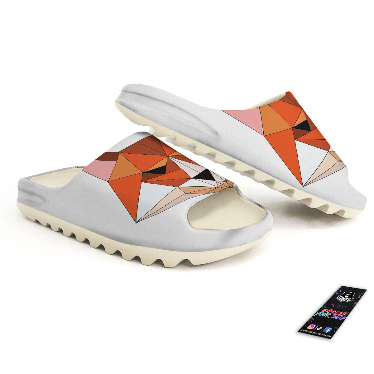 Fox Geometric Print Sandals-grizzshop