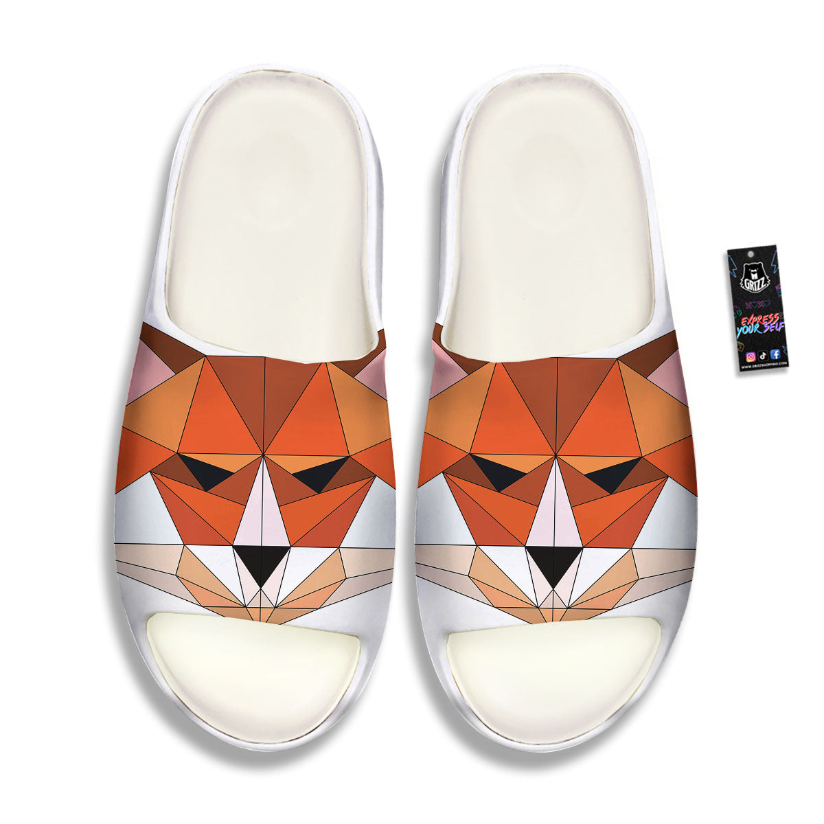 Fox Geometric Print Sandals-grizzshop