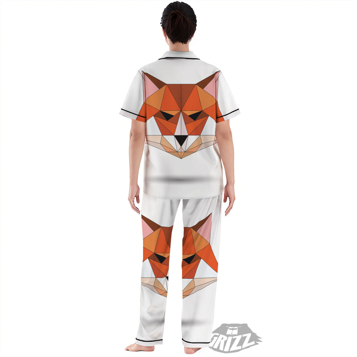 Fox Geometric Print Women's Pajamas Set-grizzshop