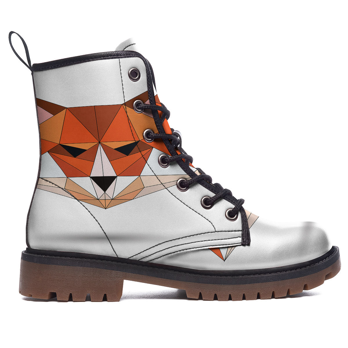Fox Geometric Print Work Boots-grizzshop