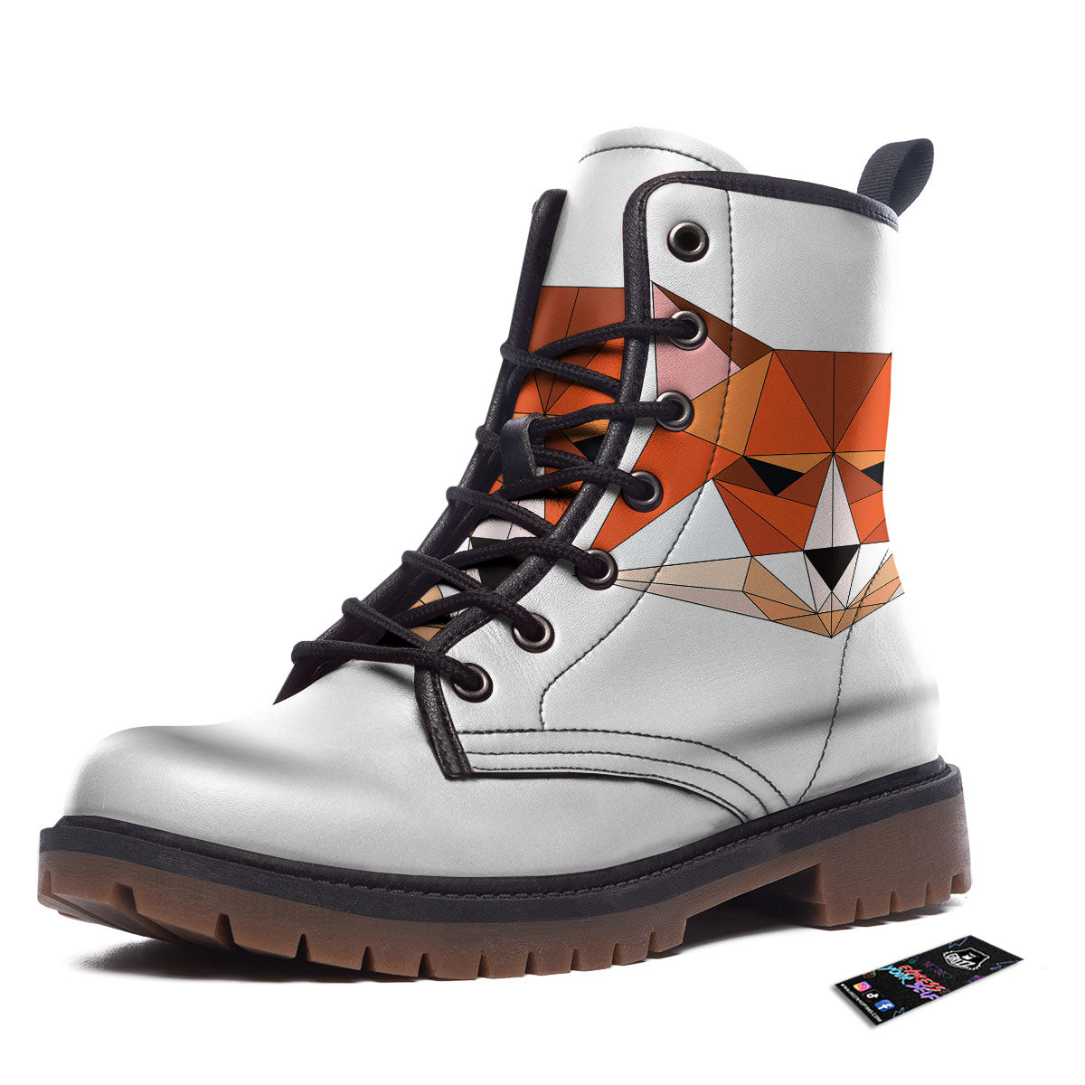 Fox Geometric Print Work Boots-grizzshop