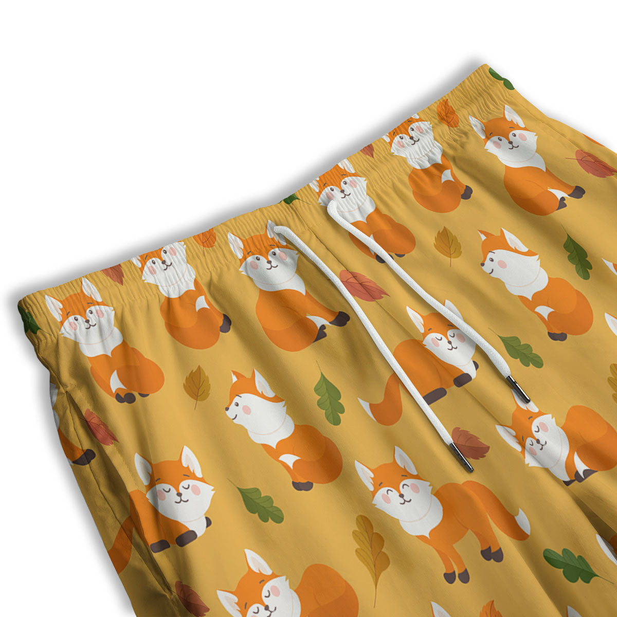 Fox Orange Print Pattern Men's Athletic Shorts