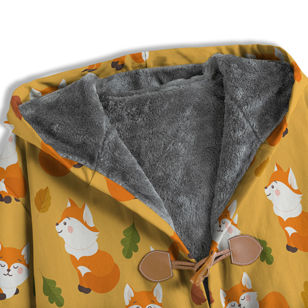 Fox Orange Print Pattern Men's Windbreaker Jacket-grizzshop