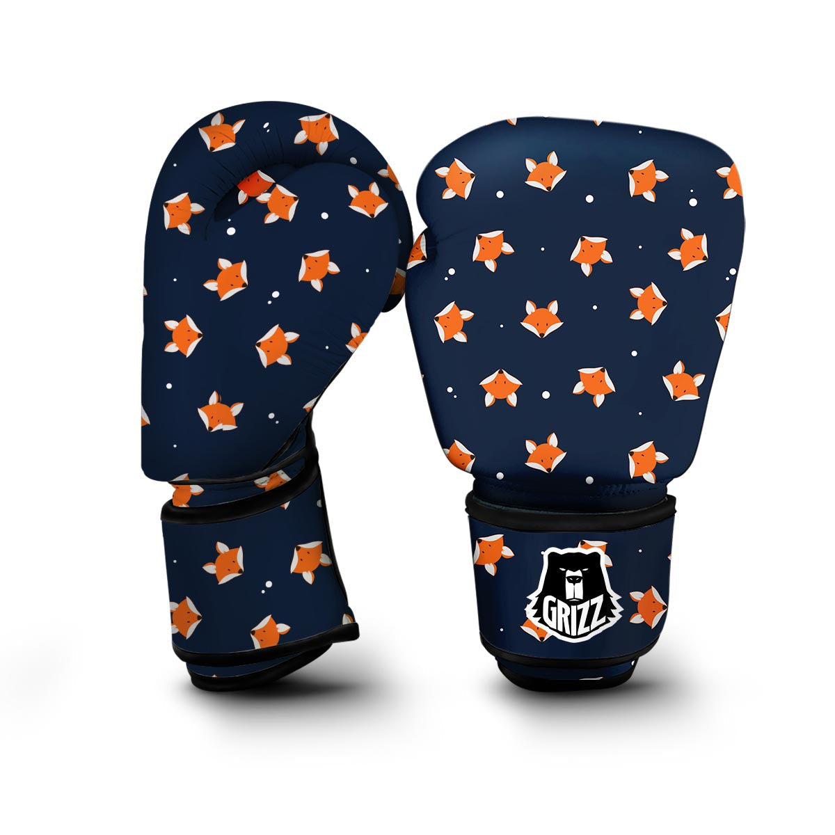 Fox Pattern Print Boxing Gloves-grizzshop