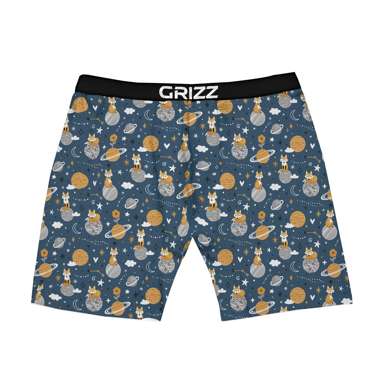 Fox Space Print Pattern Boxer Briefs-grizzshop