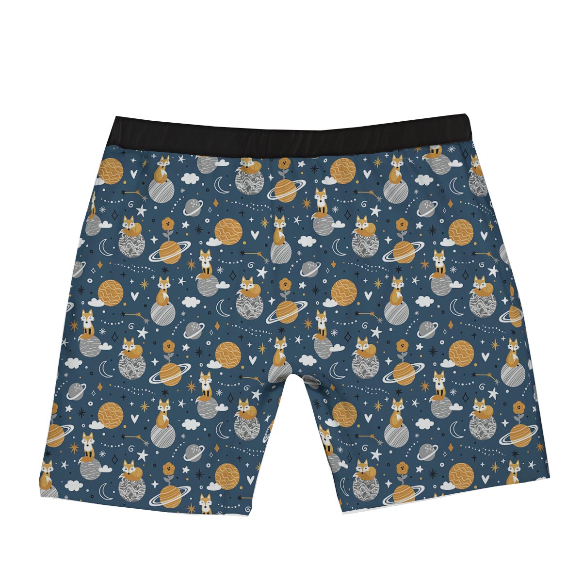 Fox Space Print Pattern Boxer Briefs-grizzshop